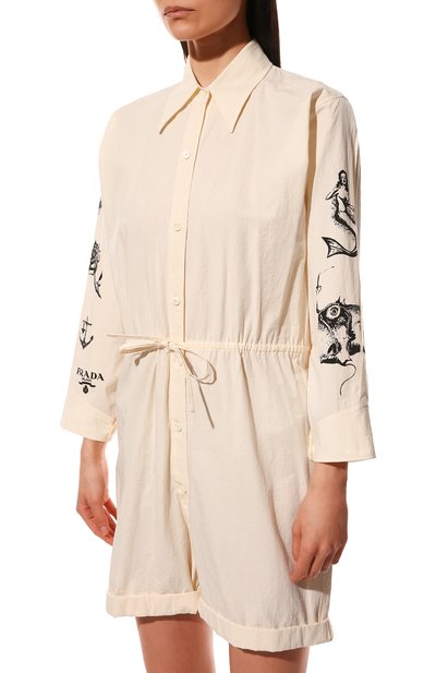 Хлопковый комбинезон PRADA, арт. P215GT-10M6-F0304-221, фото 3