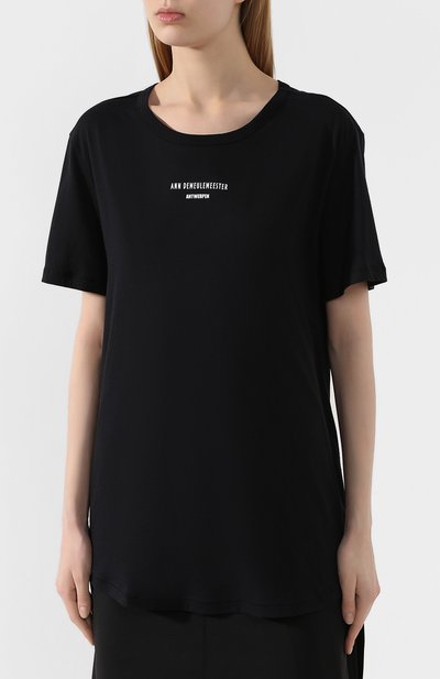 Хлопковая футболка ANN DEMEULEMEESTER, арт. 2001-3979-W-232-096, фото 3