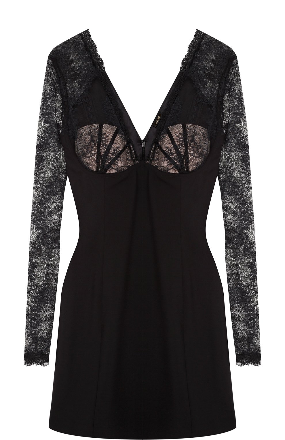 Приталенное мини-платье с кружевным лифом LA PERLA, арт. 000950D, фото 1