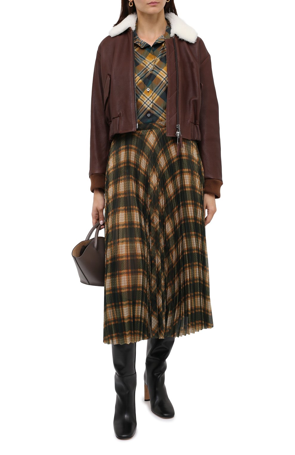 Кожаный бомбер DOROTHEE SCHUMACHER, арт. 944002/AVIAT0R C00LNESS, фото 3