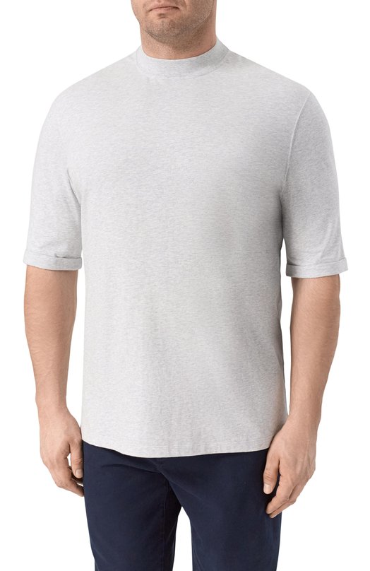 Хлопковая футболка Brunello Cucinelli M0B131396 Серый  M0B131396 Фото 3