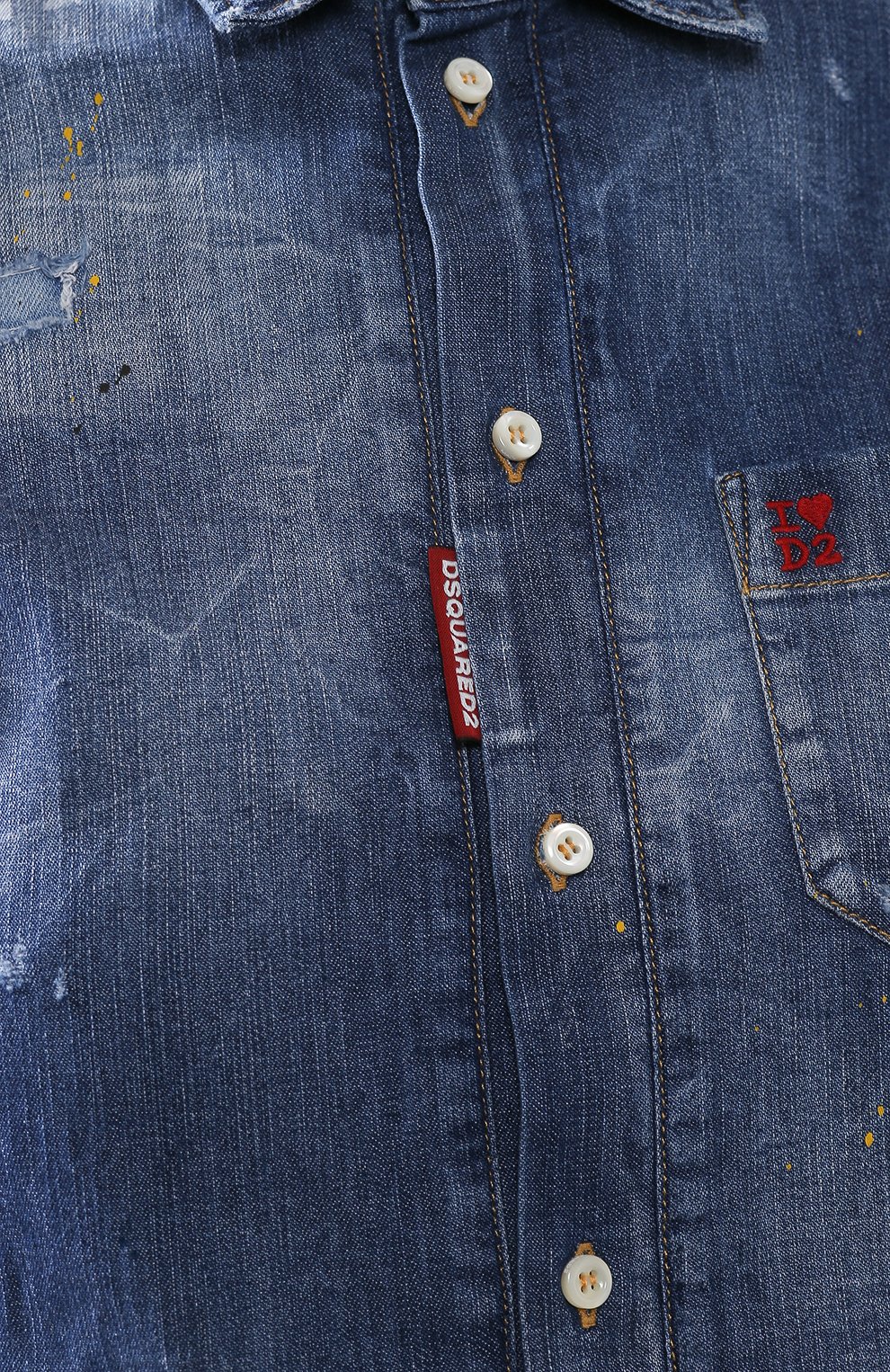 Джинсовое платье DSQUARED2 синего цвета по цене 61450 руб., арт. S75CV0223/S30341, фото 5 Джинсовое платье DSQUARED2, арт. S75CV0223/S30341, фото 5