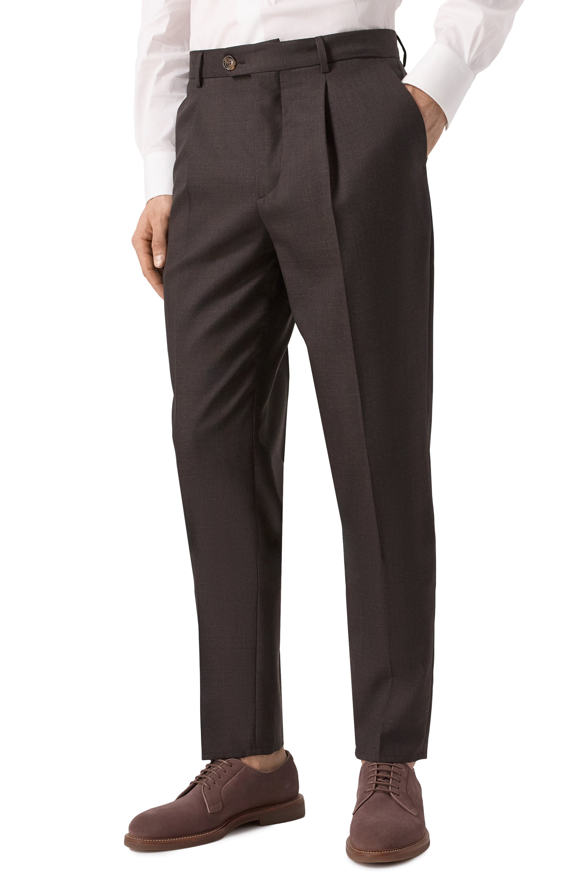 Шерстяные брюки BRUNELLO CUCINELLI, арт. MB407E1450, фото 3