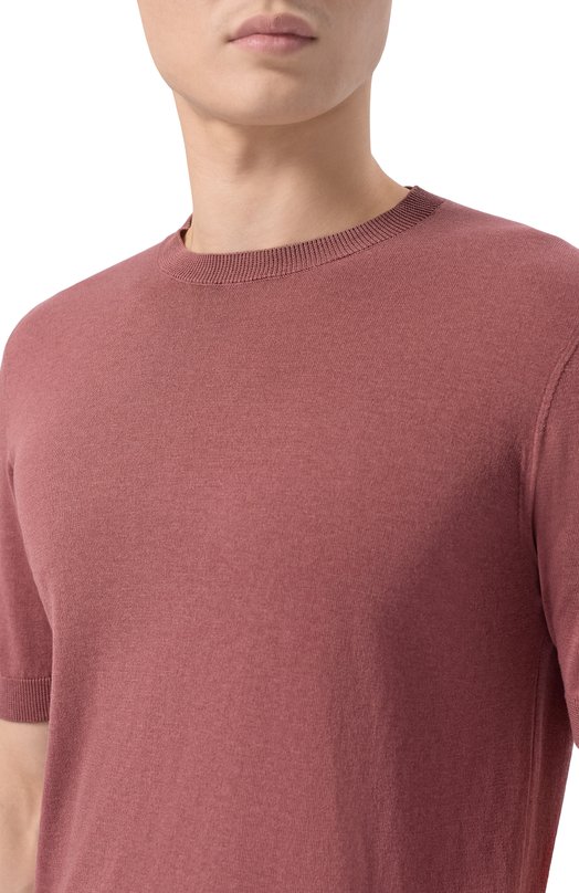 Джемпер из шелка и хлопка Andrea Campagna M5425-1033 Бордовый  M5425-1033 Фото 5