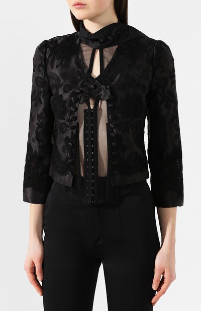 Жакет из смеси шелка и хлопка DOLCE & GABBANA, арт. F28NVT/FGMBI, фото 3