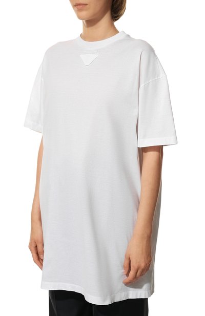 Хлопковая футболка PRADA, арт. 3557A-1Y98-F0009-211, фото 3