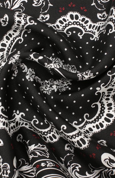 Шелковый платок DOLCE & GABBANA черно-белого цвета по цене 15600 руб., арт. GR412E/G0X56, фото 2 Шелковый платок DOLCE & GABBANA, арт. GR412E/G0X56, фото 2