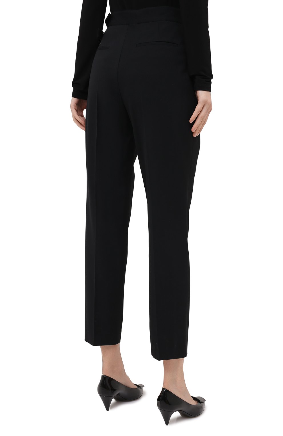 Брюки из вискозы и шерсти REDVALENTINO черного цвета по цене 35700 руб., арт. UR0RBD40/WBP, фото 4 Брюки из вискозы и шерсти REDVALENTINO, арт. UR0RBD40/WBP, фото 4