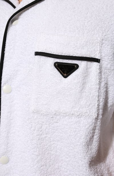 Хлопковая рубашка PRADA белого цвета по цене 99000 руб., арт. SC559-1ZR3-F0009-212, фото 5 Хлопковая рубашка PRADA, арт. SC559-1ZR3-F0009-212, фото 5