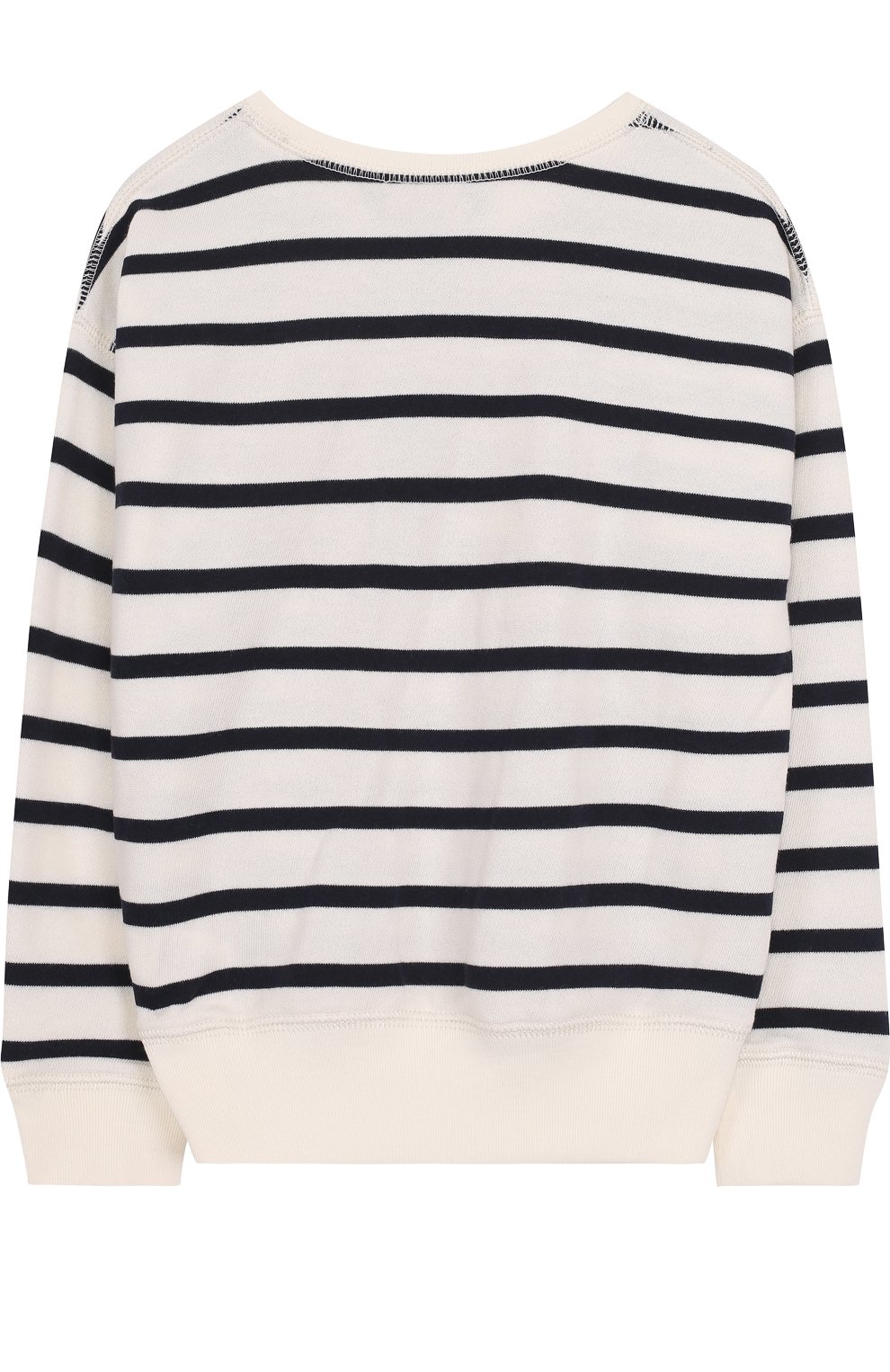 Хлопковый свитшот в полоску с контрастной вышивкой POLO RALPH LAUREN, арт. 311687396, фото 2