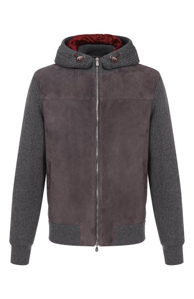 Мужской комбинированный кардиган BRUNELLO CUCINELLI, арт. MPCLF2053
