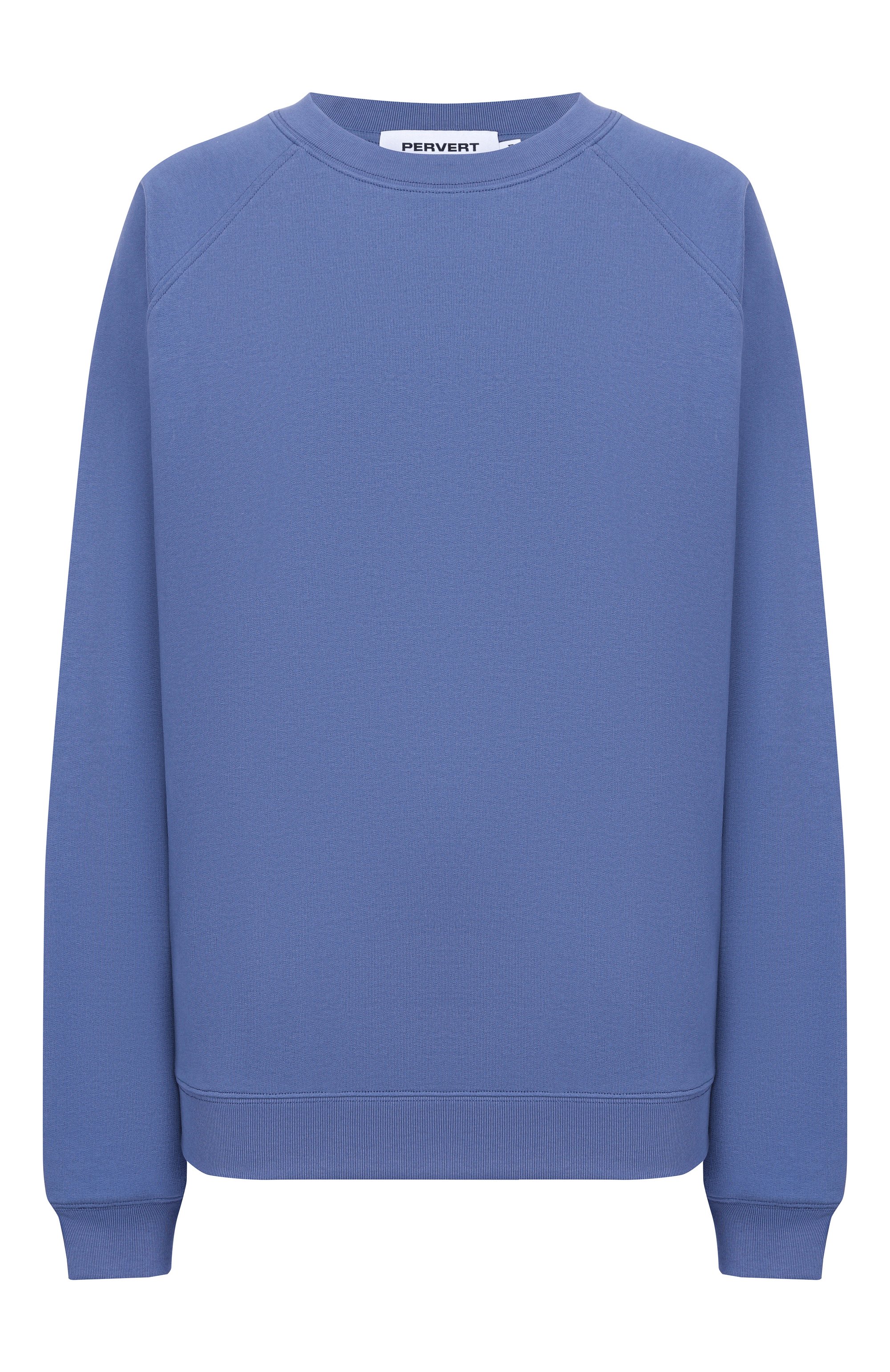 Хлопковый свитшот PERVERT синего цвета по цене 23000 руб., арт. PE26/SW01/41-02, фото 1 Хлопковый свитшот PERVERT, арт. PE26/SW01/41-02, фото 1