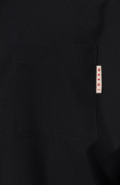 Шерстяная рубашка MARNI темно-синего цвета по цене 73200 руб., арт. CUMU0061A1 TW839, фото 5 Шерстяная рубашка MARNI, арт. CUMU0061A1 TW839, фото 5