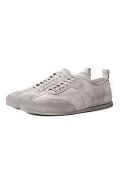 Мужские комбинированные кеды siru ANN DEMEULEMEESTER серого цвета, арт. B0012585/FA629 | Фото 1 (Материал внутренний: Натуральная кожа; Материал внешний: Текстиль, Натуральная кожа; Подошва: Плоская; Кросс-КТ: Низкие; Материал утеплителя: Без утеплителя; Стили: Классический; Автоматизация состава: Проставлено; Автоматизация ТО: Проставлено)