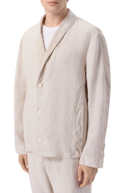 Пиджак изо льна и хлопка TRANSIT, арт. CFUTRCD135, фото 3