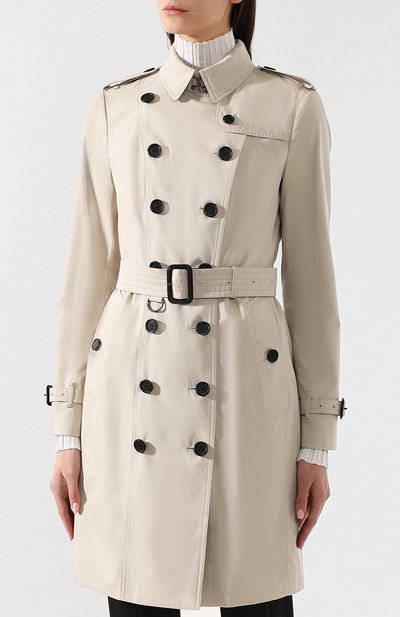 Хлопковый тренч sandringham BURBERRY светло-серого цвета по цене 213500 руб., арт. 3913361, фото 3 Хлопковый тренч sandringham BURBERRY, арт. 3913361, фото 3