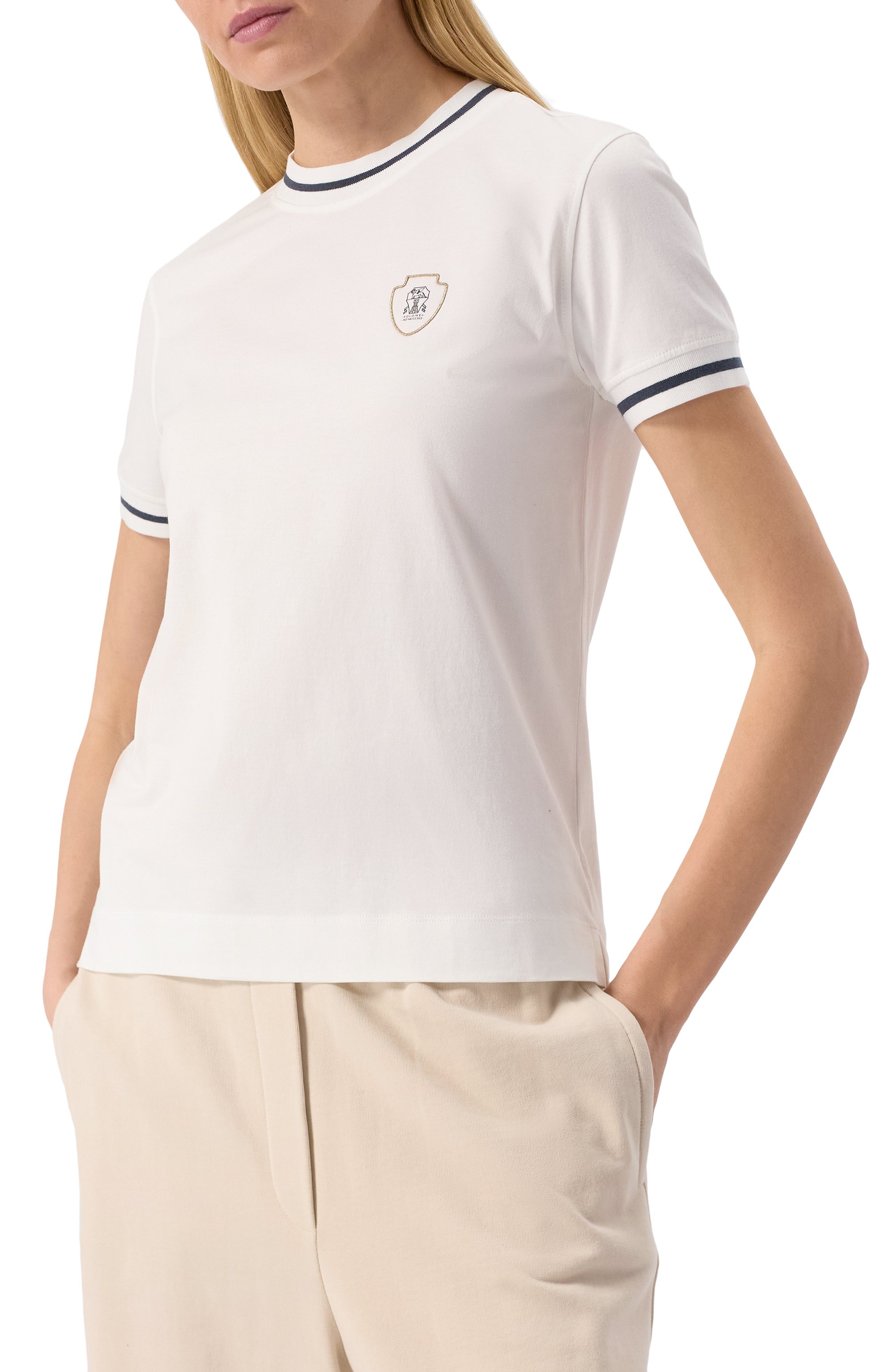 Хлопковая футболка BRUNELLO CUCINELLI, арт. M0T81VD110, фото 3