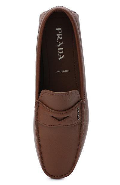 Кожаные мокасины PRADA, арт. 2DD158-053-F0BW5-U00I, фото 5