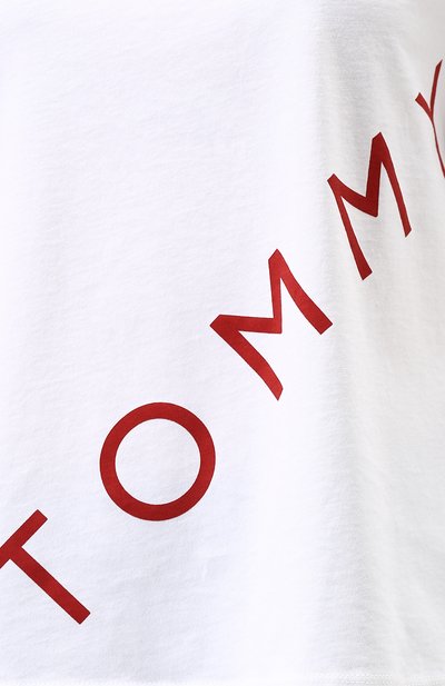 Хлопковая футболка свободного кроя с круглым вырезом TOMMY HILFIGER, арт. WW0WW21722, фото 5