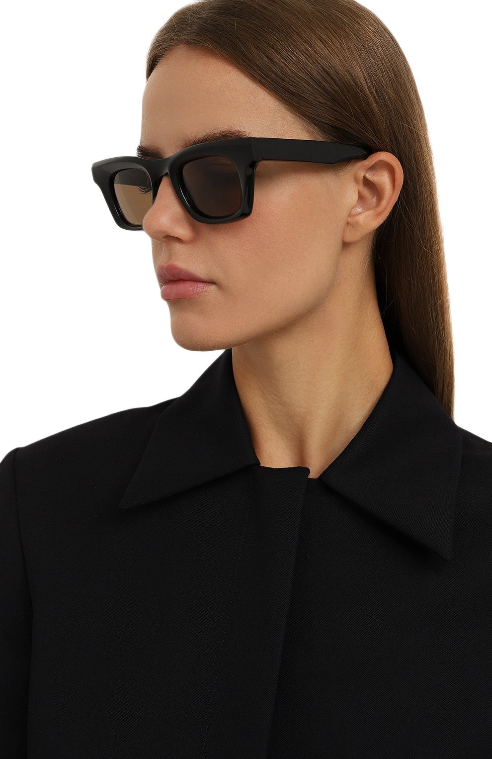 Солнцезащитные очки LAPIMA черного цвета по цене 59950 руб., арт. LE0 BLACK S0LID, фото 2 Солнцезащитные очки LAPIMA, арт. LE0 BLACK S0LID, фото 2