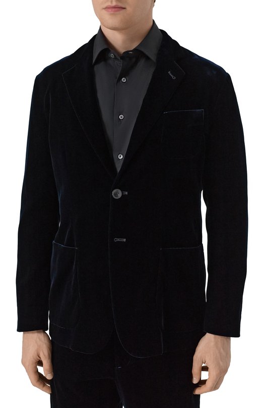 Бархатный пиджак Giorgio Armani GM000621/TE10046 Синий  GM000621/TE10046 Фото 5