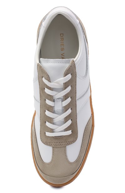 Кожаные кеды DRIES VAN NOTEN белого цвета по цене 49950 руб., арт. WW202/006/QU119, фото 5 Кожаные кеды DRIES VAN NOTEN, арт. WW202/006/QU119, фото 5