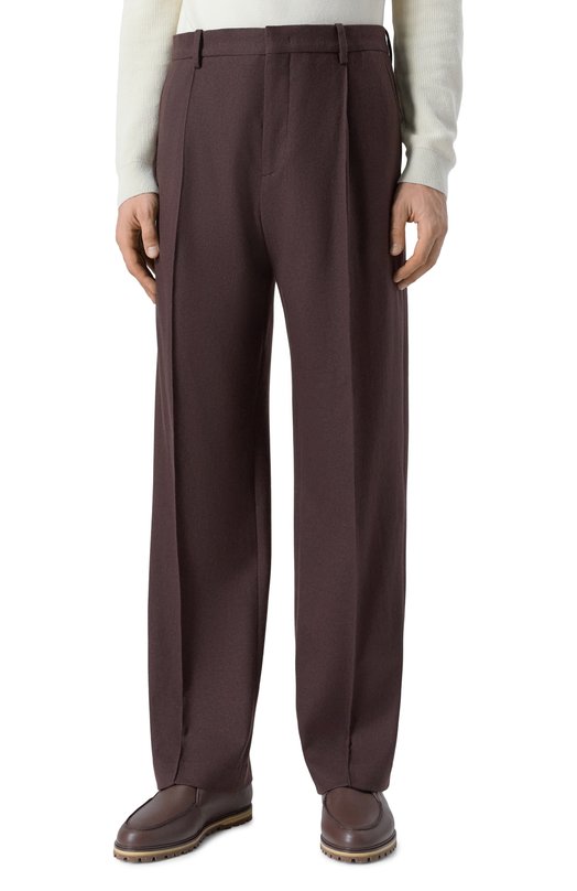 Шерстяные брюки 12 STOREEZ 134133 Коричневый  134133 Фото 3