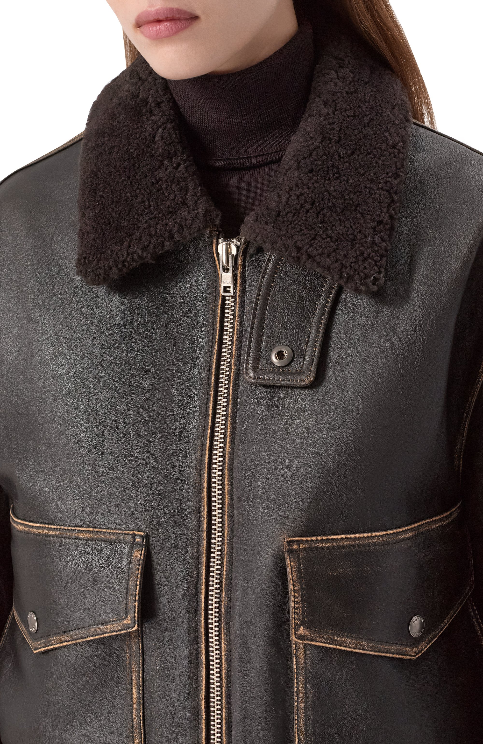 Кожаный бомбер DUNST, арт. UDJU5C102W2, фото 5