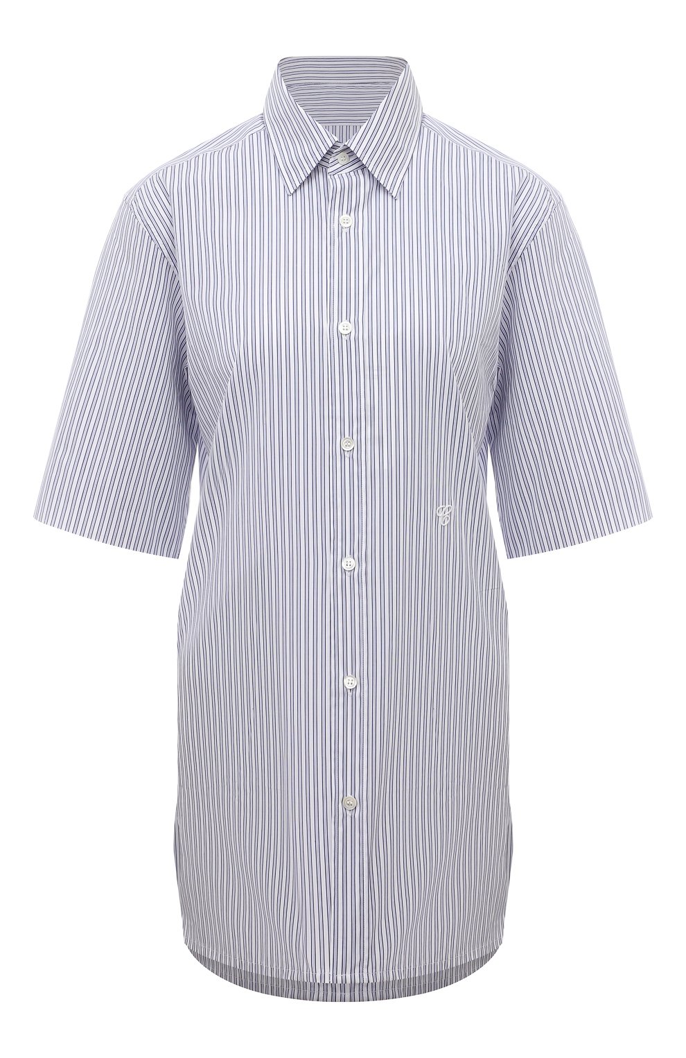 Хлопковая рубашка MAISON MARGIELA голубого цвета по цене 61550 руб., арт. S50DR0007/S78571, фото 1 Хлопковая рубашка MAISON MARGIELA, арт. S50DR0007/S78571, фото 1