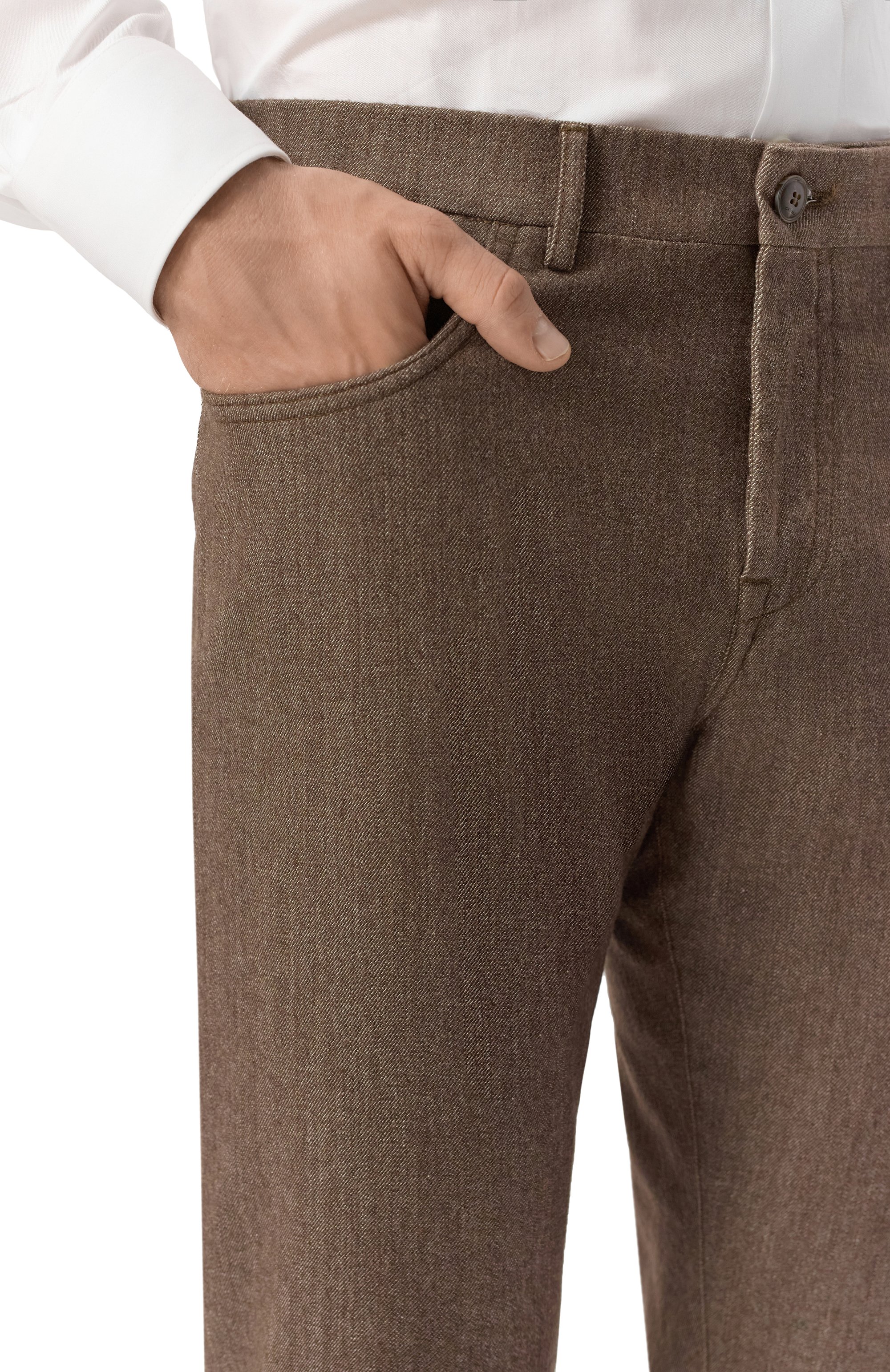 Брюки из хлопка и шерсти CANALI, арт. V1551/AV05333, фото 5