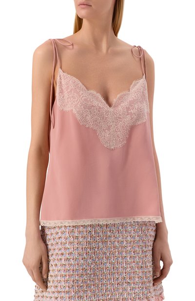 Шелковый топ VALENTINO, арт. 8B3AEBG221B, фото 3