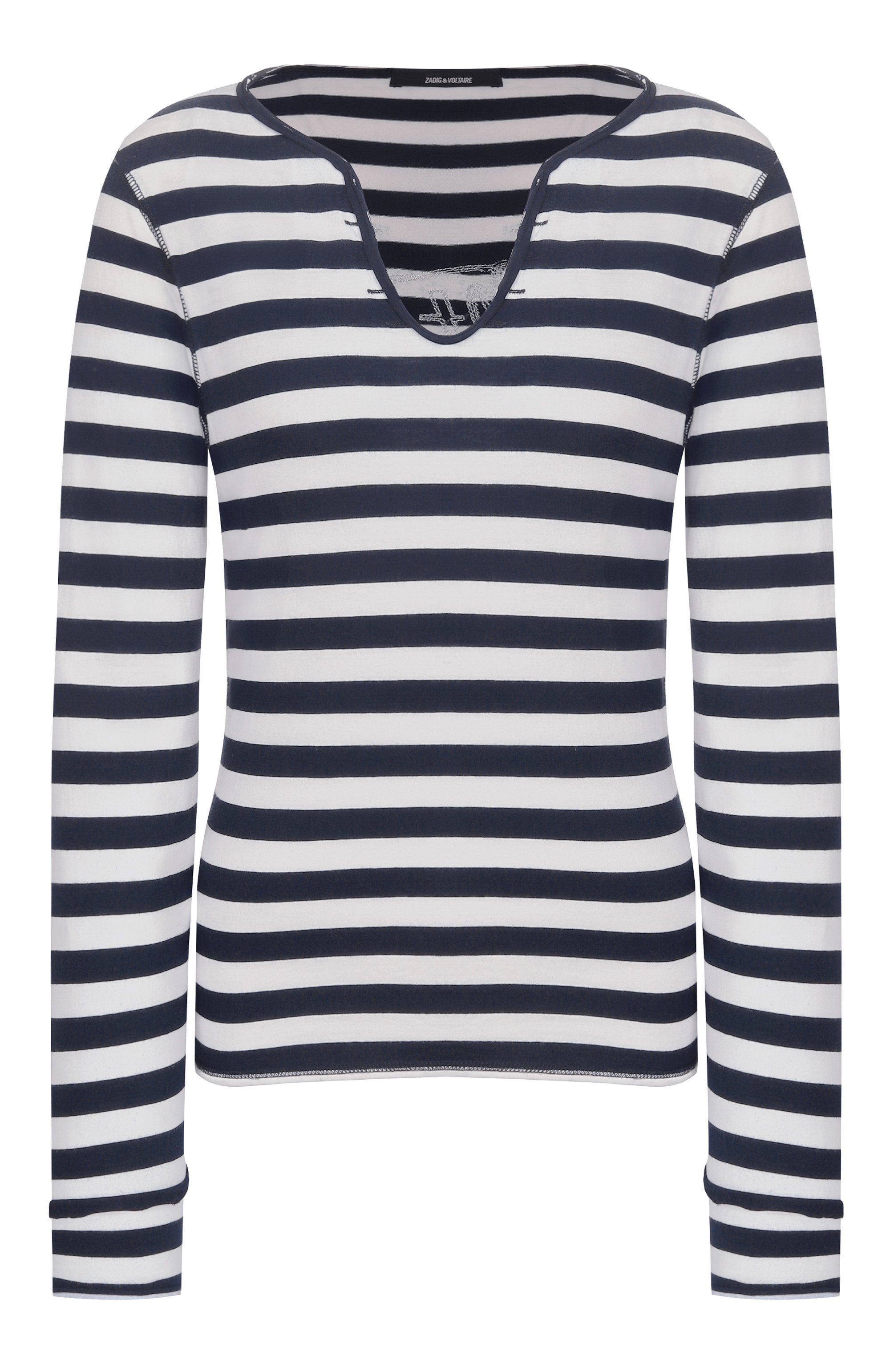 Хлопковый лонгслив ZADIG AND VOLTAIRE, арт. JWTN02675, фото 1