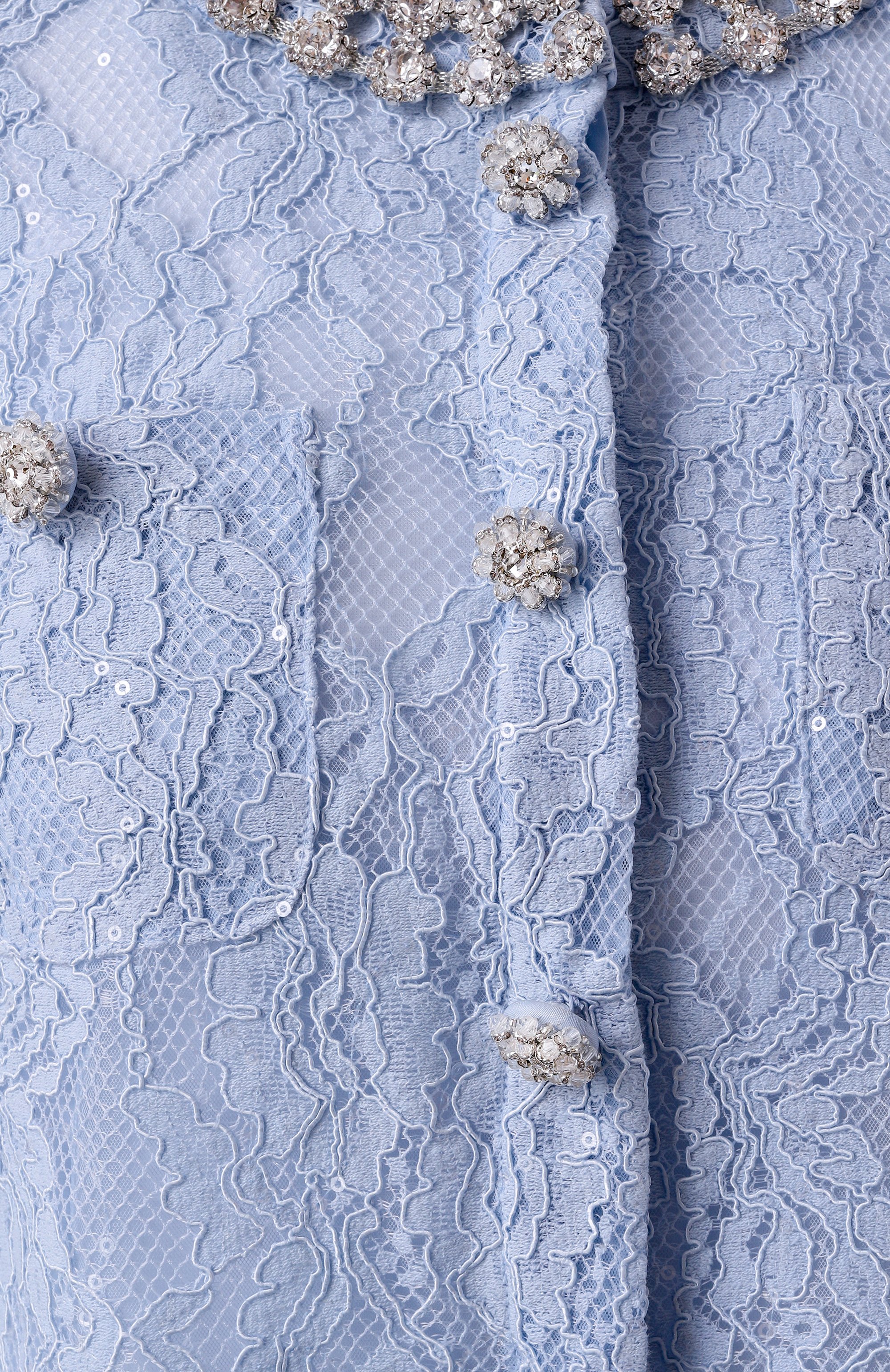 Жакет из вискозы и хлопка SELF-PORTRAIT, арт. RS25053TBL, фото 6