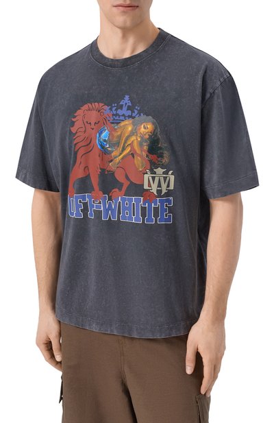 Хлопковая футболка OFF-WHITE, арт. 0MAA120S26JER005, фото 3