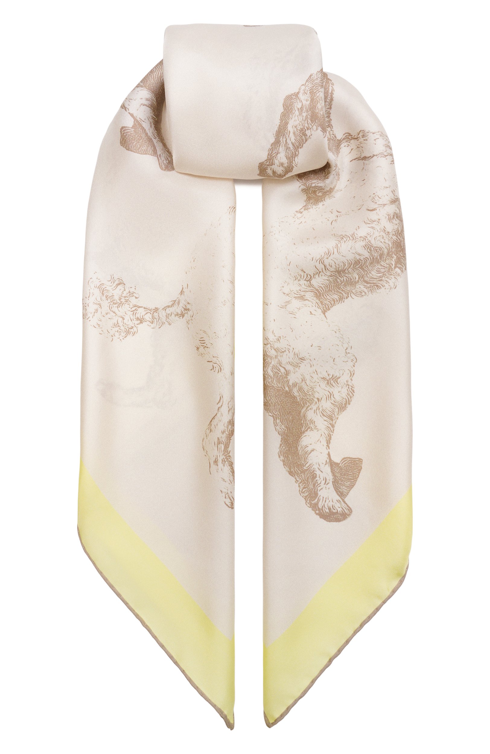 Шелковый платок JACQUEMUS кремового цвета по цене 39750 руб., арт. 26HACU00872/AW00263, фото 1 Шелковый платок JACQUEMUS, арт. 26HACU00872/AW00263, фото 1