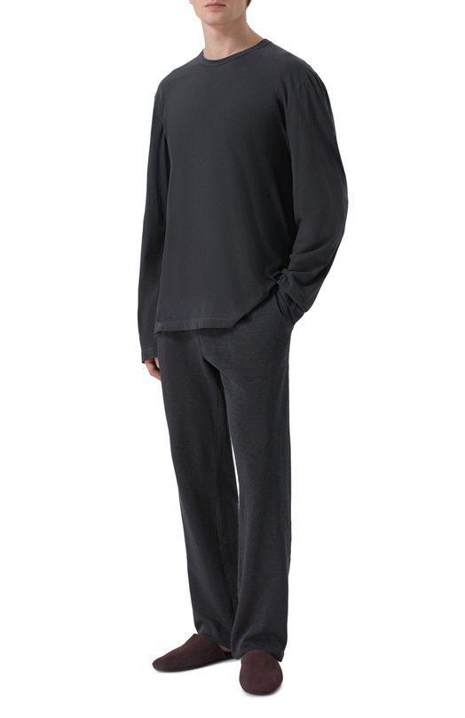 Хлопковые домашние брюки James Perse MXA1161 Серый  MXA1161 Фото 2