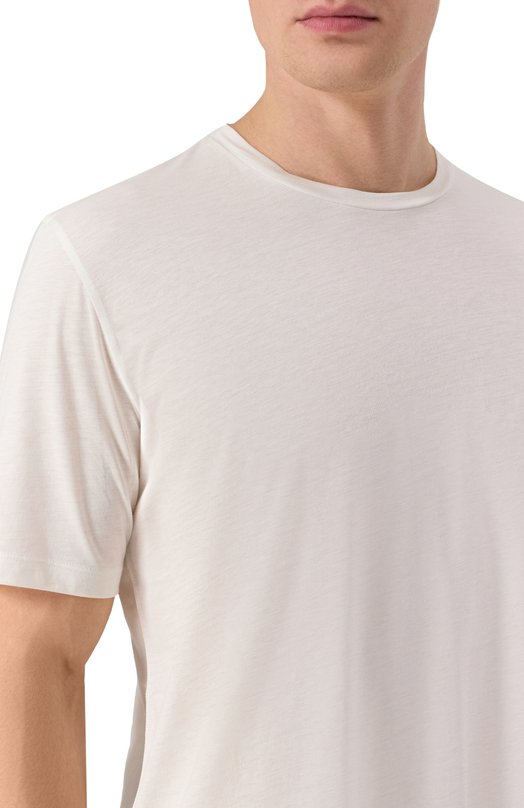 Футболка из хлопка и шелка Herno JG00050UR/52112 Белый  JG00050UR/52112 Фото 5