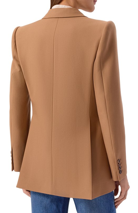Шерстяной жакет Chloé CH26SVE74164 Бежевый  CH26SVE74164 Фото 4