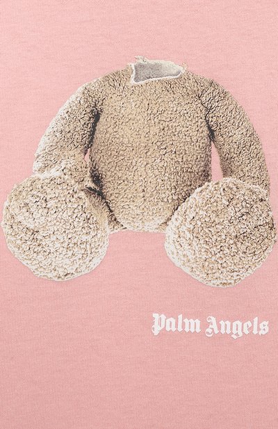 Хлопковая футболка PALM ANGELS розового цвета по цене 21150 руб., арт. PGAA002C99JER0013060, фото 3 Хлопковая футболка PALM ANGELS, арт. PGAA002C99JER0013060, фото 3