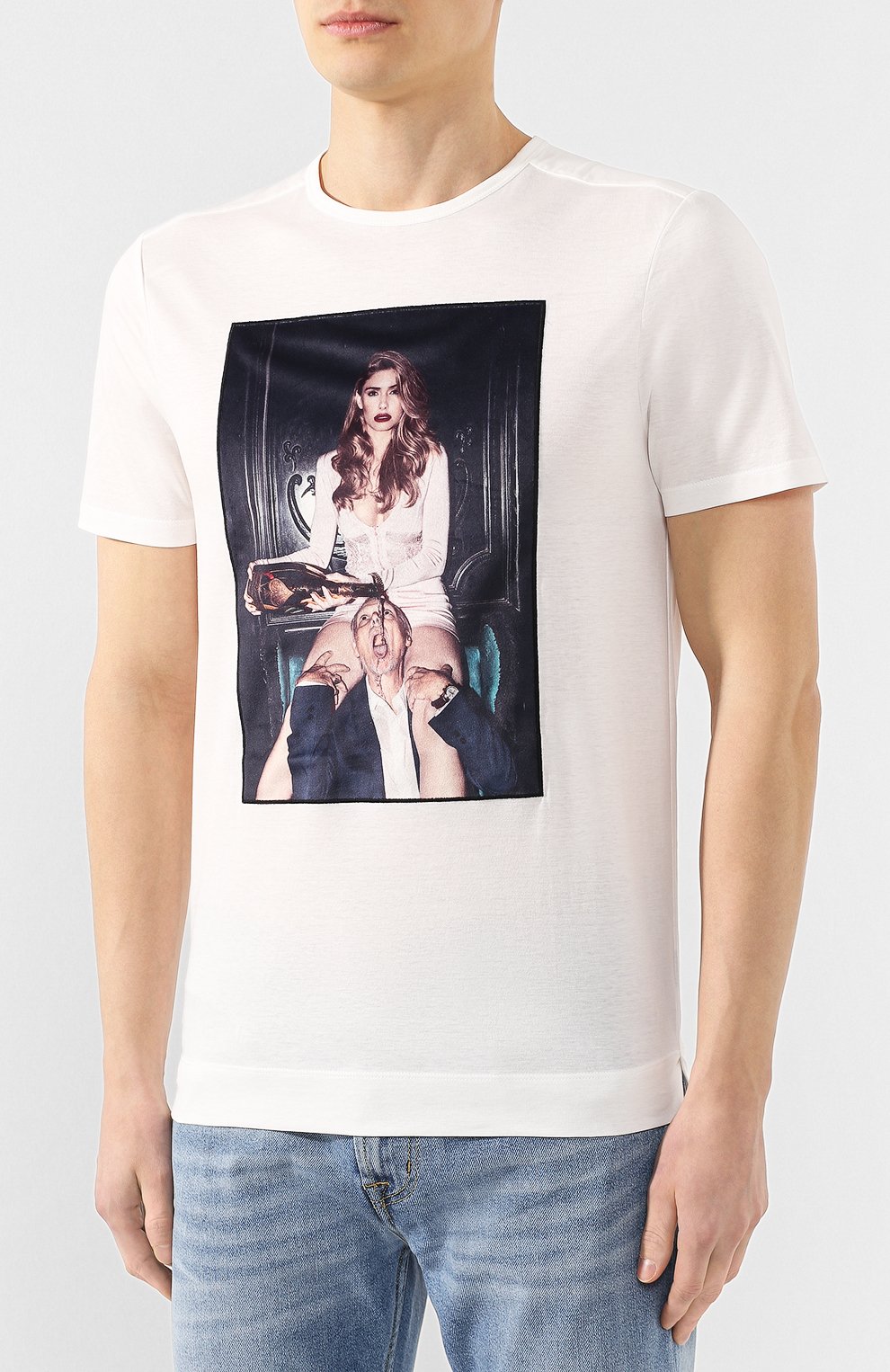 Хлопковая футболка LIMITATO белого цвета по цене 18650 руб., арт. M0NDAY/T-SHIRT, фото 3 Хлопковая футболка LIMITATO, арт. M0NDAY/T-SHIRT, фото 3