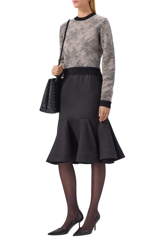 Шерстяной пуловер Nina Ricci 25AMPU009/ML0584 Серый  25AMPU009/ML0584 Фото 2