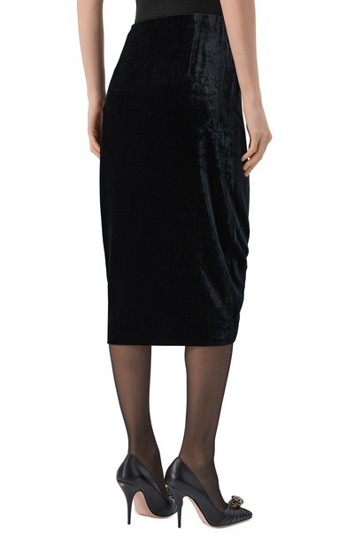 Бархатная юбка VALENTINO, арт. 8B0RAEZ5/A64, фото 4