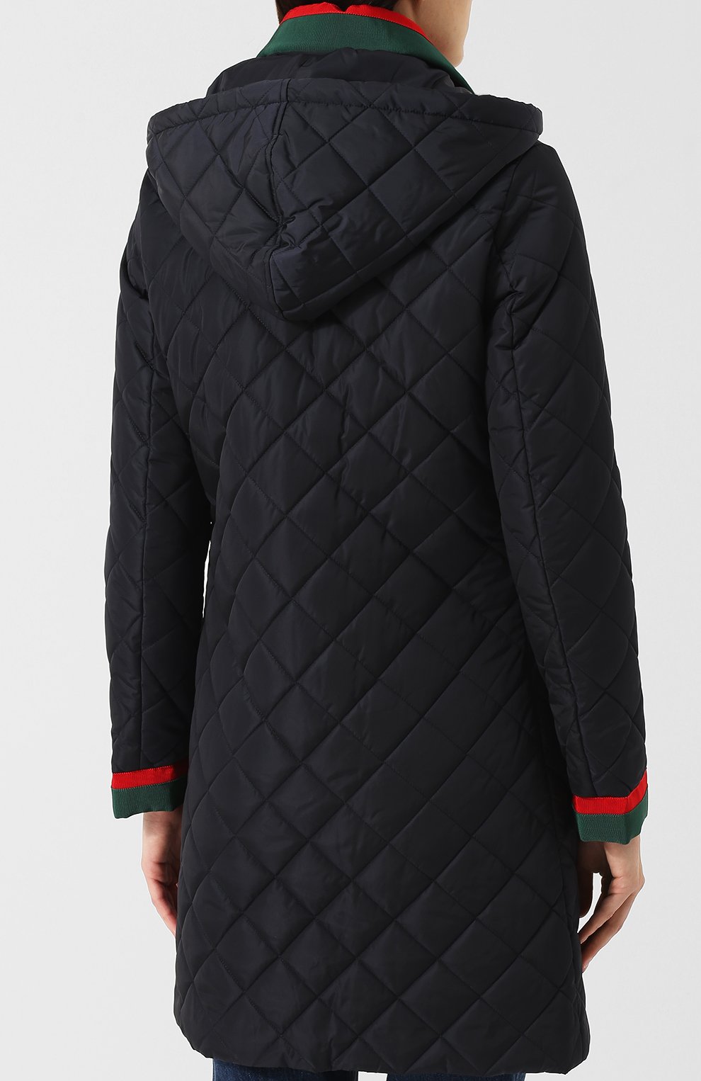 Приталенное стеганое пальто с капюшоном GUCCI, арт. 473850/ZJZ36, фото 4