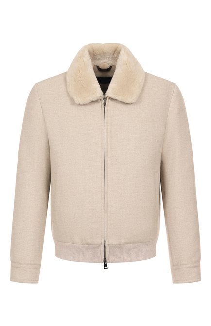 Мужской бомбер с меховой подкладкой ANDREA CAMPAGNA, арт. 25U029-DB1CNX/58-60