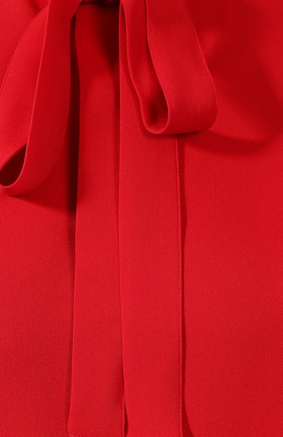 Шелковая блузка VALENTINO красного цвета по цене 119500 руб., арт. RB0AE01T1MH, фото 5 Шелковая блузка VALENTINO, арт. RB0AE01T1MH, фото 5