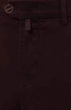 Мужские хлопковые брюки KITON бордового цвета, арт. UFPPEK0100F16 | Фото 5 (Драгоценные камни: Проставлено; Материал сплава: Проставлено; Материал внешний: Хлопок; Длина (брюки, джинсы): Стандартные; Случай: Повседневный; Стили: Кэжуэл)