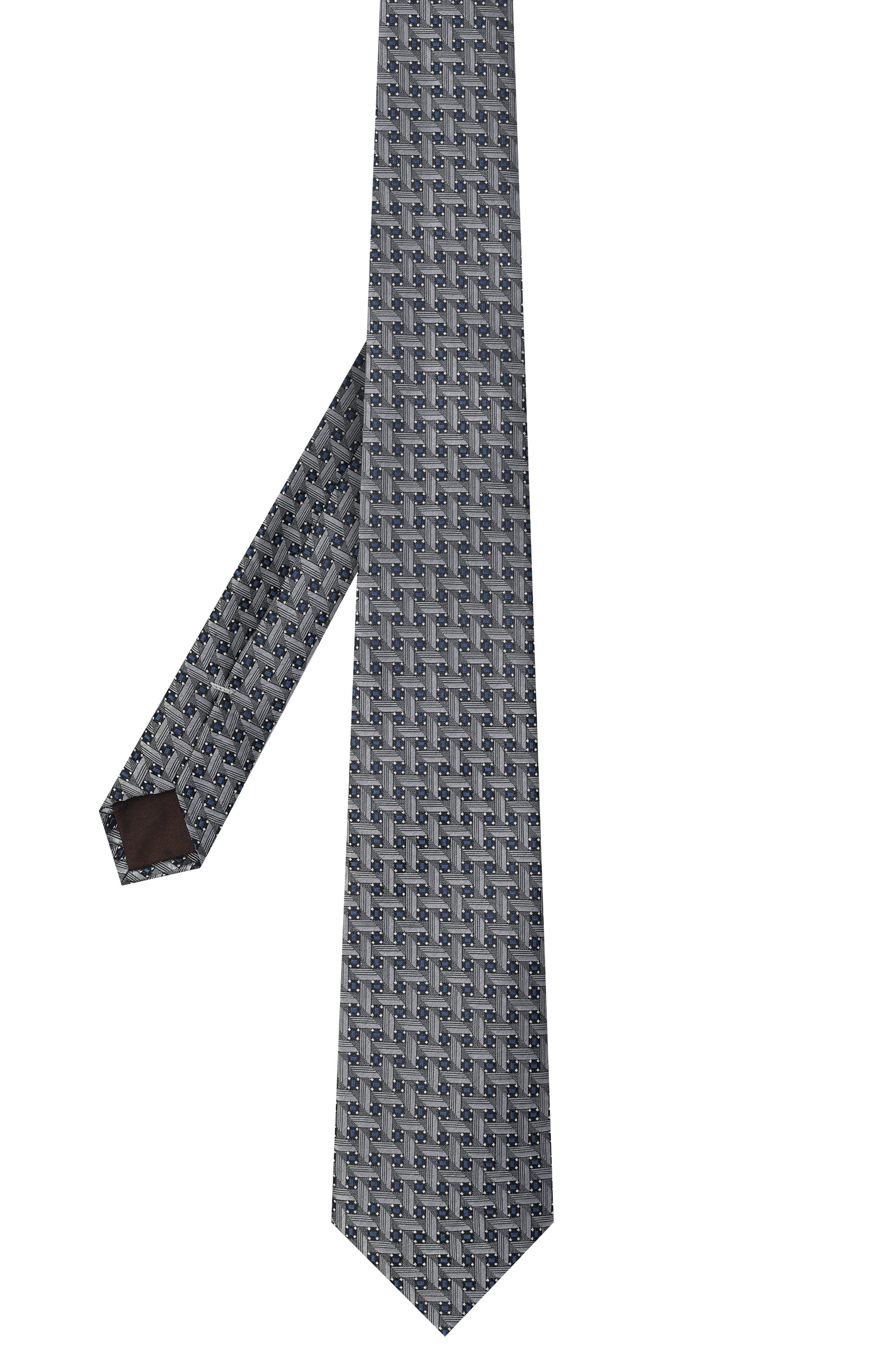 Шелковый галстук CANALI серого цвета по цене 21450 руб., арт. 18/HJ04497, фото 3 Шелковый галстук CANALI, арт. 18/HJ04497, фото 3