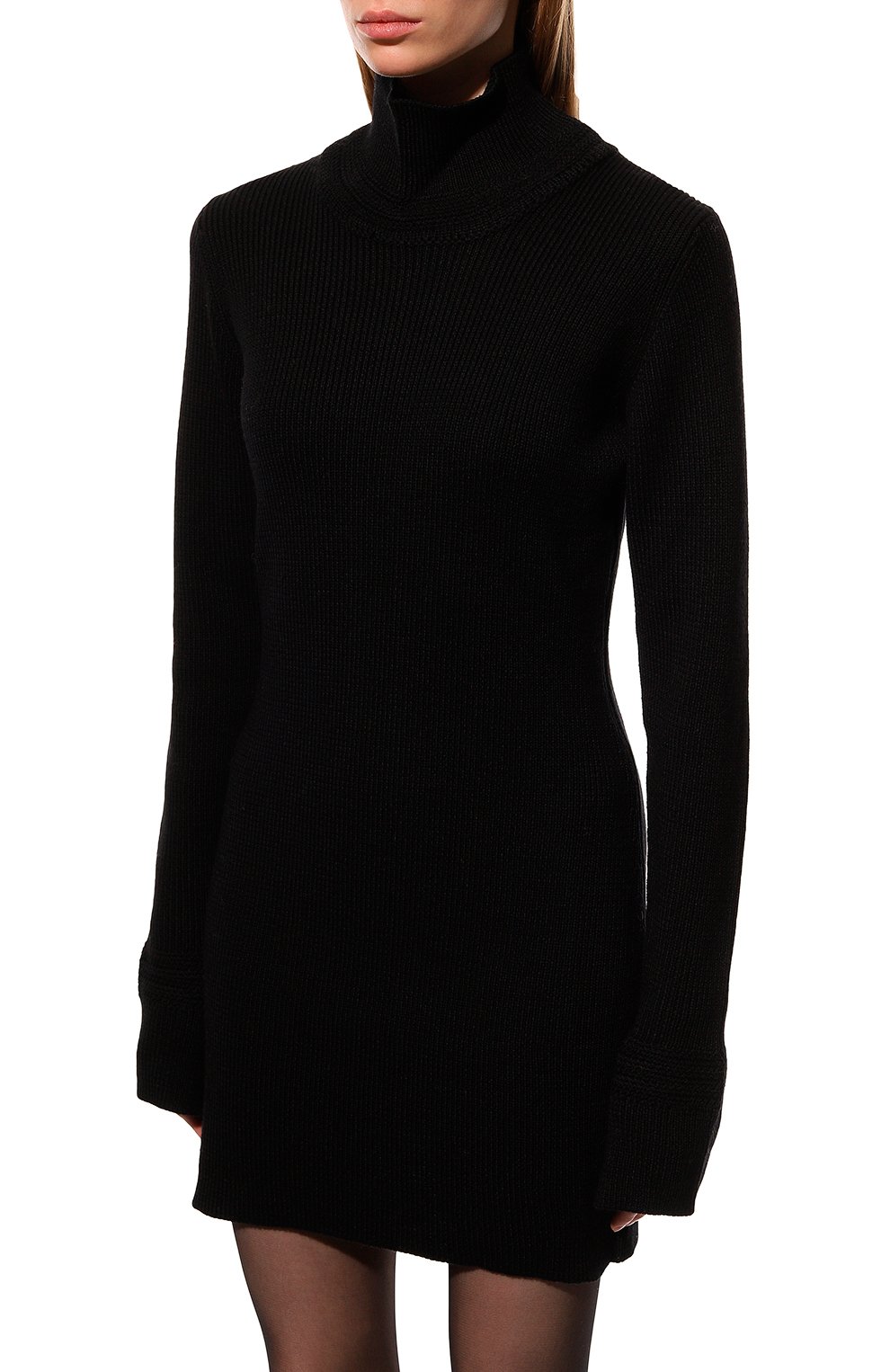 Шерстяное платье TRUSSARDI черного цвета по цене 24900 руб., арт. 56D00682-0F000780, фото 3 Шерстяное платье TRUSSARDI, арт. 56D00682-0F000780, фото 3