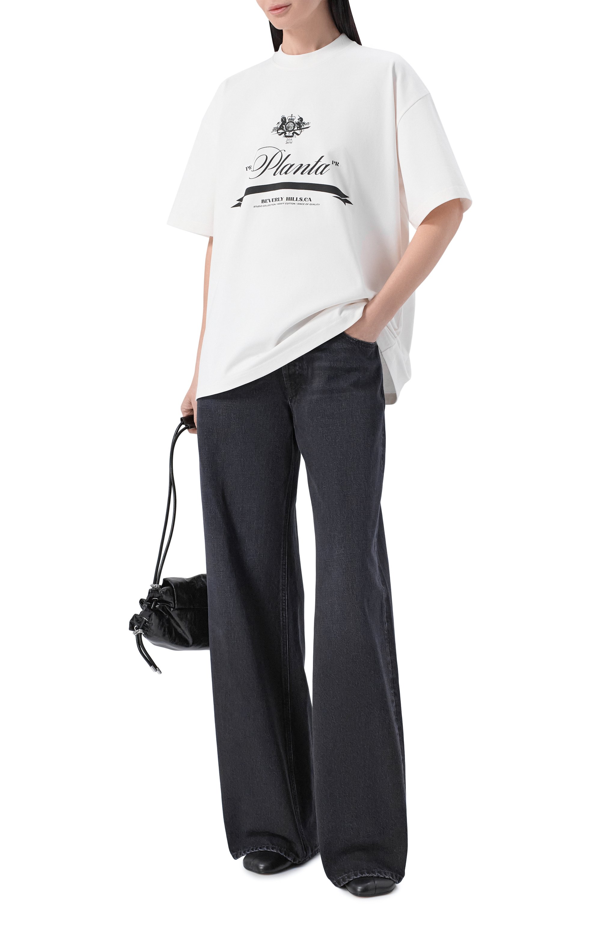 Хлопковая футболка PLANTA ROSA, арт. PR/T01/ANNOUNCEMENT-BIG/300VELVET, фото 3