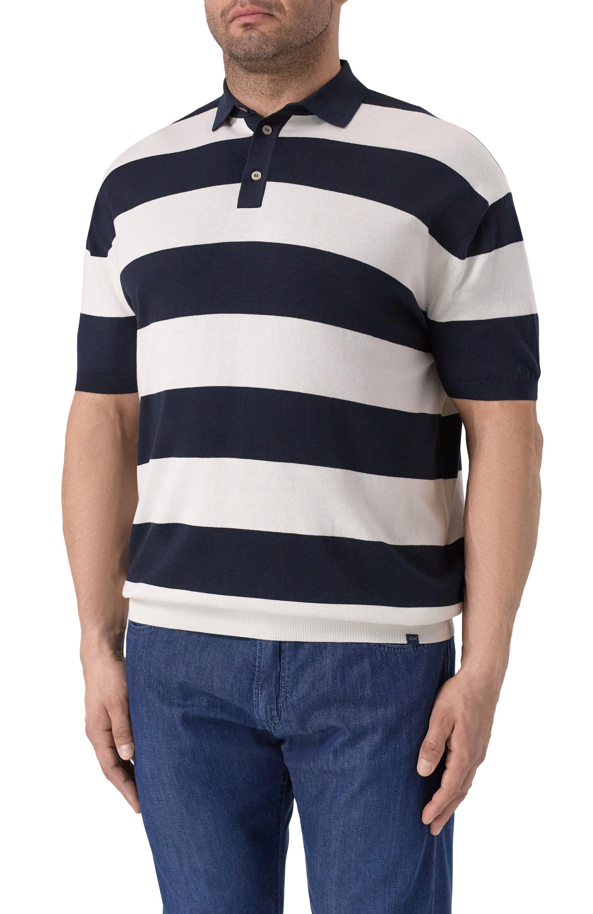 Поло из шелка и хлопка PAUL&SHARK, арт. 25411618, фото 3